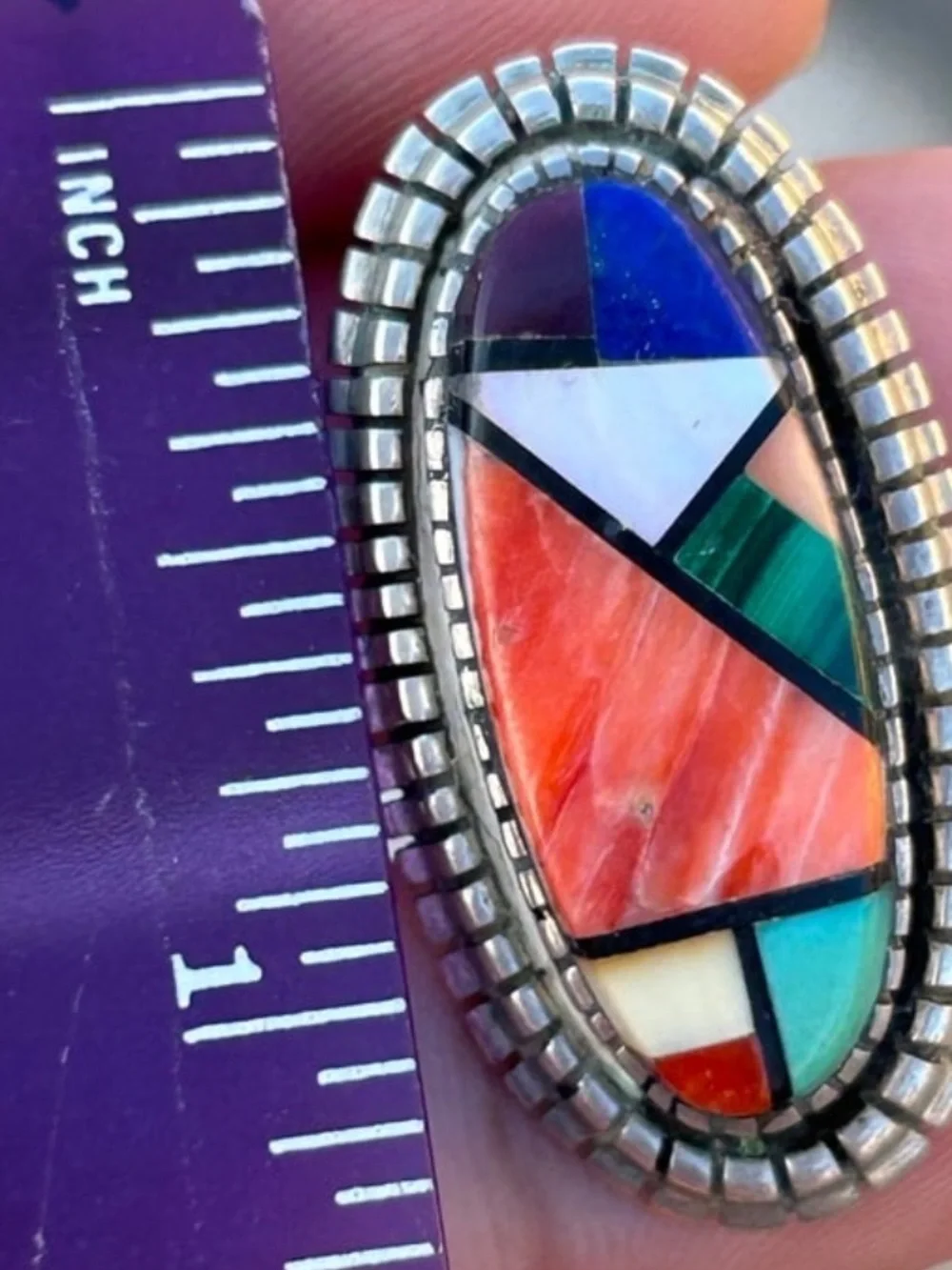 Sterling silver inlay gem Stones  Coral Natural Opal, Orange Spin clip earrings